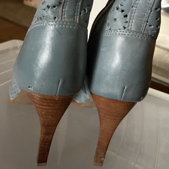Light blue summer leather bootie - Picture 4 of 7